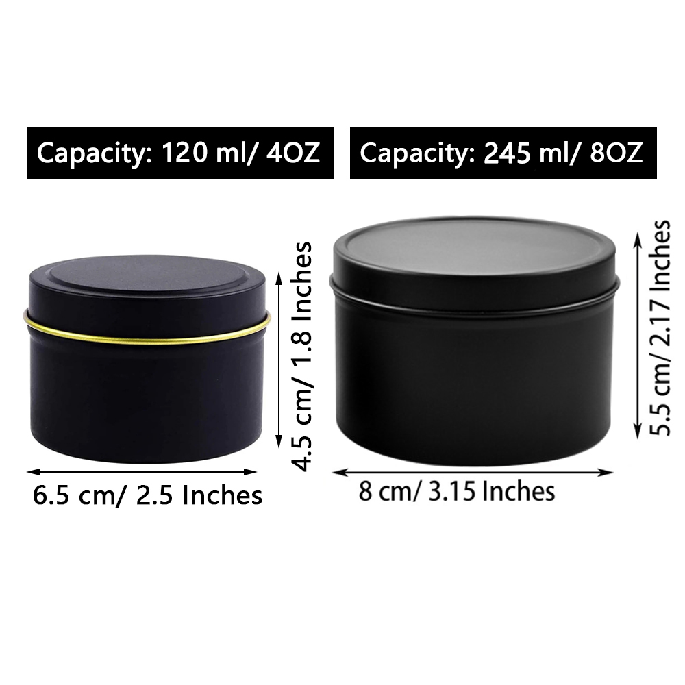 Boîtes de bougies avec couverc - Tin Container Lid avis et prix
